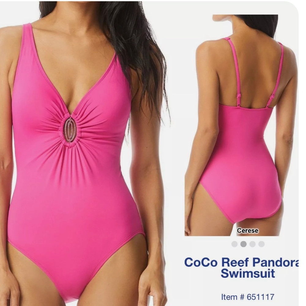 Coco Reef Pandora One Piece Swimsuit 40C NWT Size 16 - Picture 1 of 10